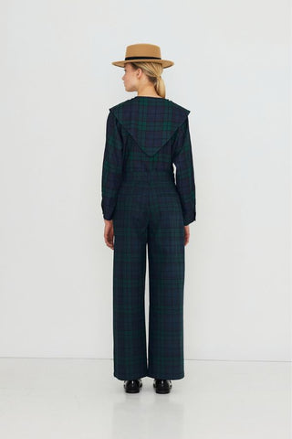 Check Pleated Pants
