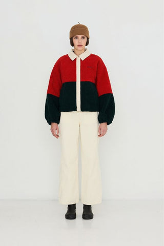 Colour Block Sherpa Jacket