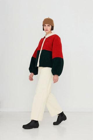 Colour Block Sherpa Jacket