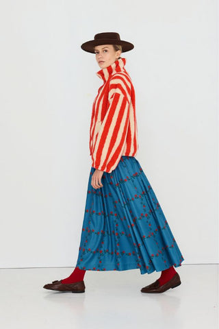 Wide Stripes Sherpa Jacket