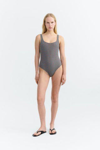 Seersucker Amalfi One Piece Bathing Suit