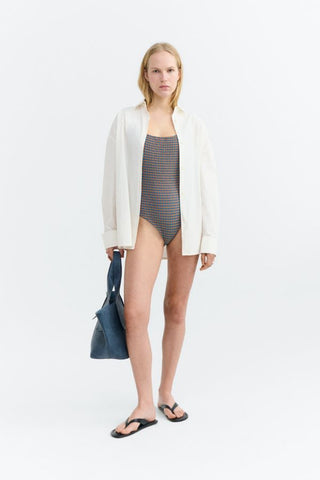 Seersucker Amalfi One Piece Bathing Suit