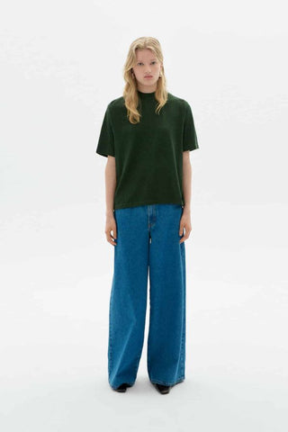 Aidin Thick Hemp T-Shirt | Bottle Green
