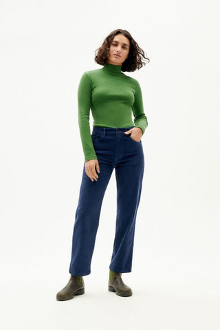 Aine Rib Top | Garden Green