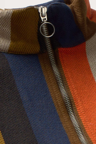 Ceci Burnley Blanket Jacket | Orange Striped