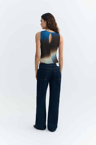 Dora Glass Pleated Top