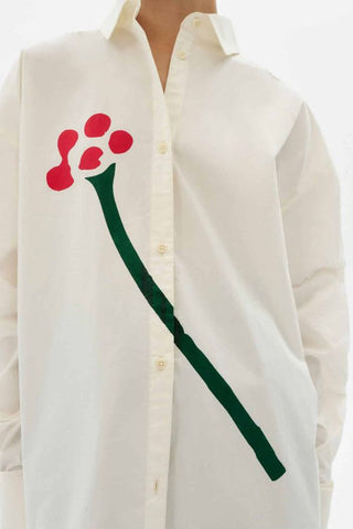Juana Poplin Flower Blouse