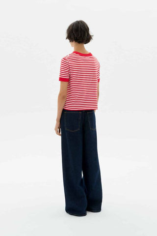 Striped Zowi T-Shirt | Red Stripes