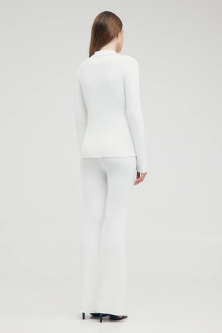 Hooked In Knit Flare Pant | Off White