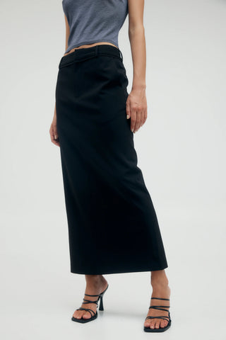 Protocol Tailored Maxi Skirt | Raven