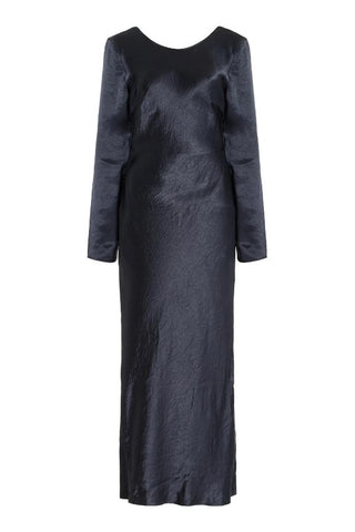 Crush Tie Back Maxi | Gun Metal