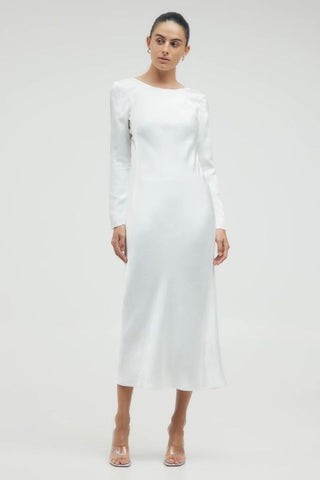 Crush Tie Back Maxi | Off White