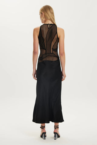 Crystal Clear Maxi Tank Dress | Black