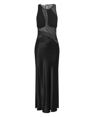 Crystal Clear Maxi Tank Dress | Black