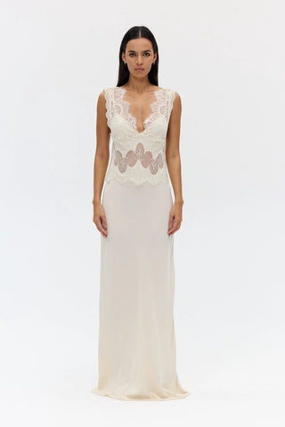 Visions Lace Floor Length Dress
