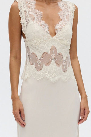 Visions Lace Floor Length Dress