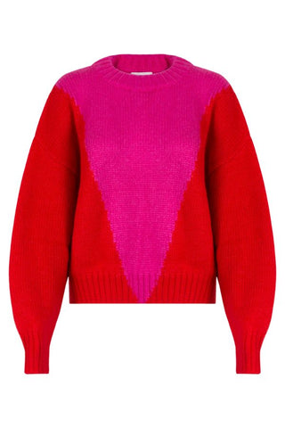 Folari Pullover | Red/Fuchsia