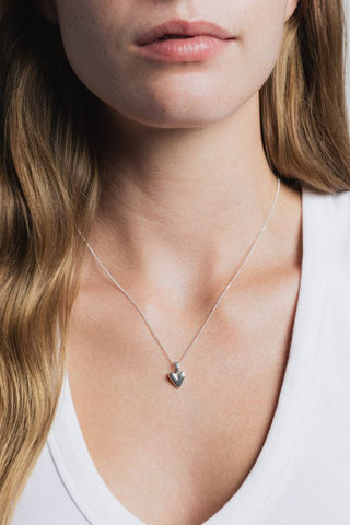 Baby Heart Charm Necklace | Silver