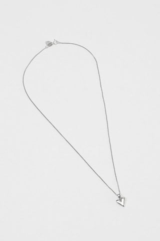 Baby Heart Charm Necklace | Silver