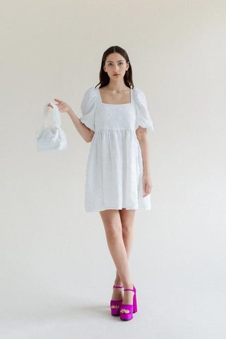 Manon Mini Puff Dress | Crinkle Crepe