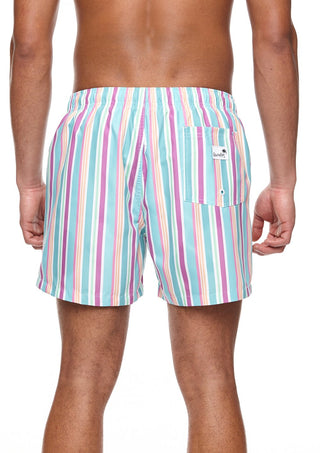 Rock Stripe Mid Length Swim Shorts