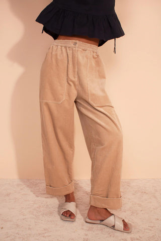 BECKETT CORDUROY TROUSERS | BEIGE