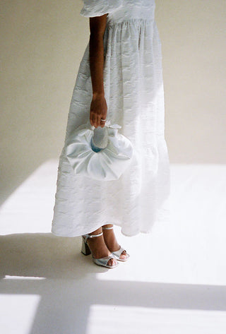 Kiku Croissant Purse | Bridal White