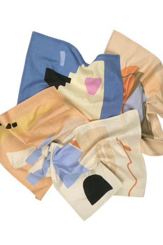 Playful and versatile. The Anytime Napkins come in four designs that are both spontaneous and forgiving. Filled with lines, spots, and splotches, they can absorb a mess in more ways than one. 