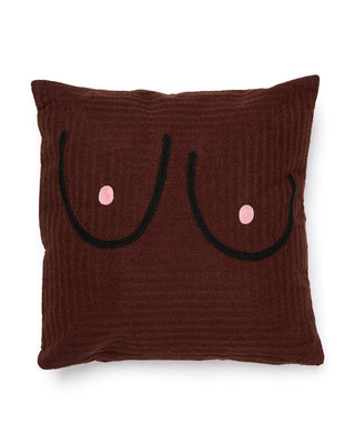 Brown Boob With Pink Pillow Cover