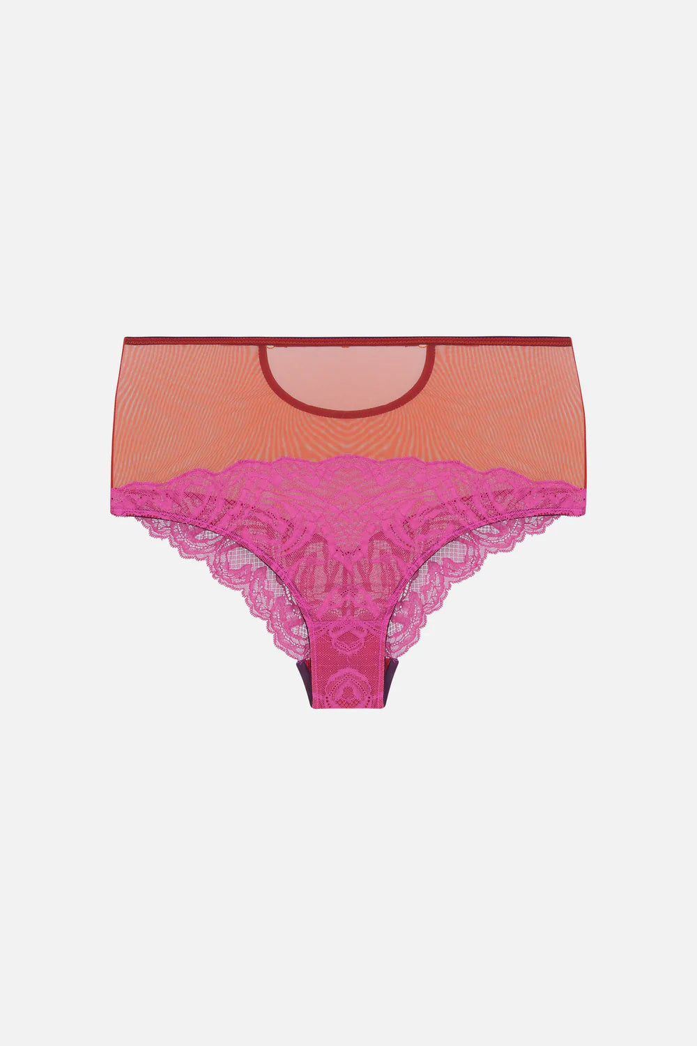 Alba Lace High Waist Knickers | Dark Pink – LoversLand