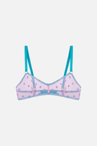 Beth Embroidered Soft Bra | Pastel Pink