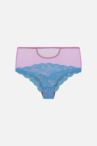Dorothee Lace High Waist Knickers | Blue