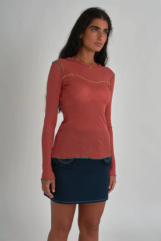 DELIA LONG SLEEVE TEE | ORANGE