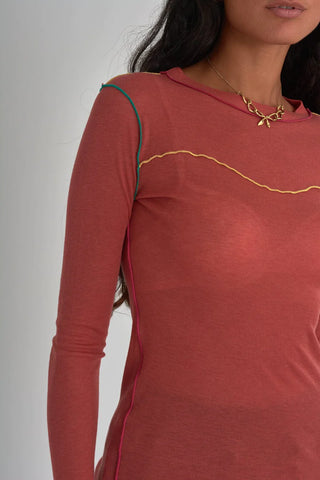 DELIA LONG SLEEVE TEE | ORANGE