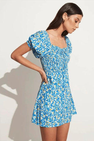 Domenica Mini Dress | Lou Floral Blue
