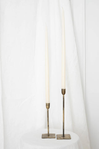 IVORY TAPER CANDLES | PAIR