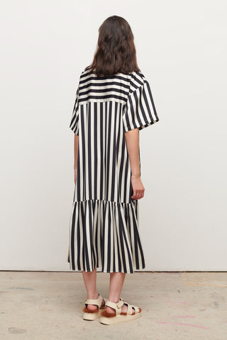 AVA DRESS | BLACK STRIPE