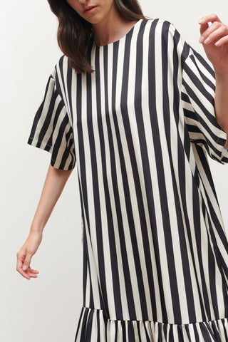 AVA DRESS | BLACK STRIPE