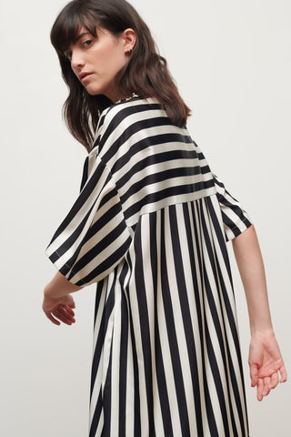 AVA DRESS | BLACK STRIPE