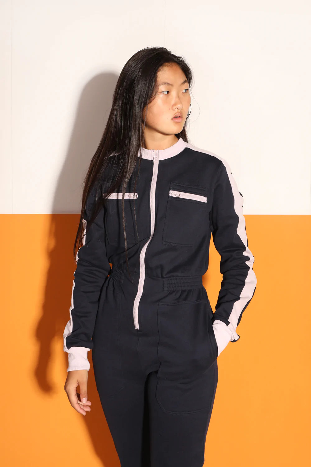 Navy boiler deals suit womens