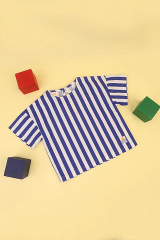 Kids Defoe Top | Blue Stripe