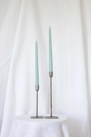 LIGHT BLUE TAPER CANDLES | PAIR