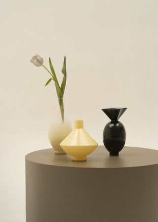 Beige Glass Vase