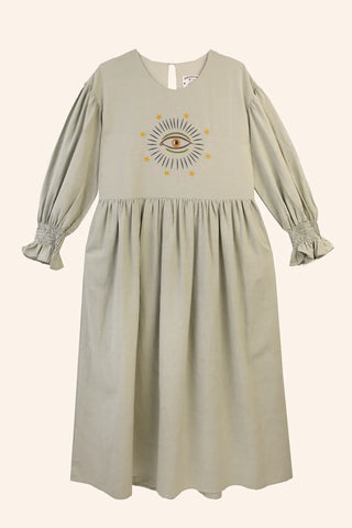 PAVONIA DRESS LINEN | JADE