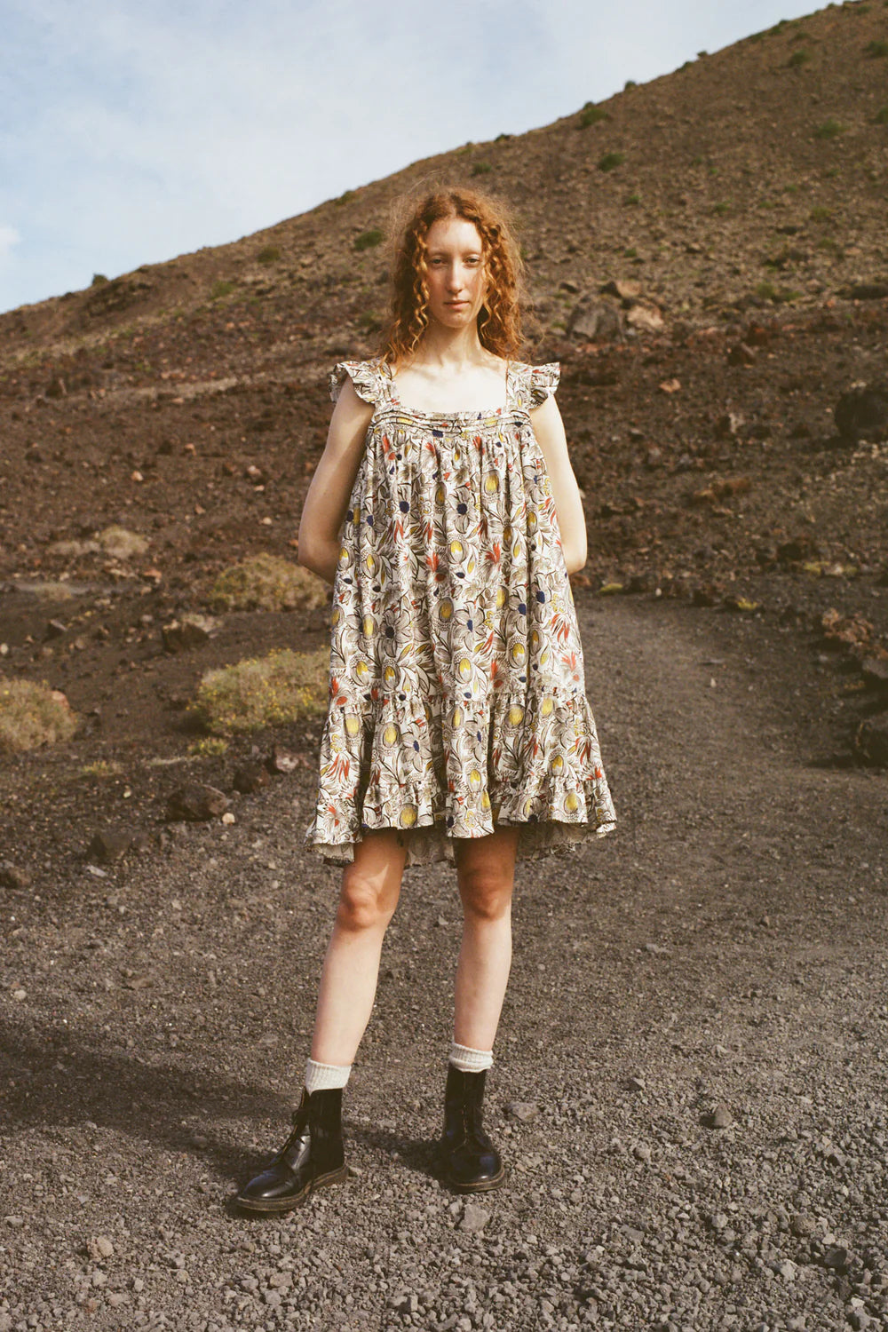 Encelia Dress Floral Sketch LoversLand