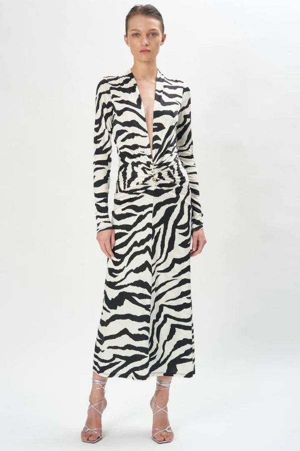 zebra design dress Jluxlabel Women's Zebra Print Infinite Journey Maxi Dress