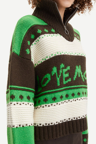 EKEI TURTLENECK ZIP | VIBRANT GREEN