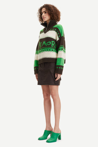 EKEI TURTLENECK ZIP | VIBRANT GREEN