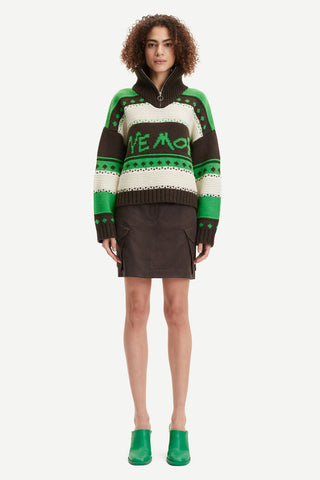 EKEI TURTLENECK ZIP | VIBRANT GREEN
