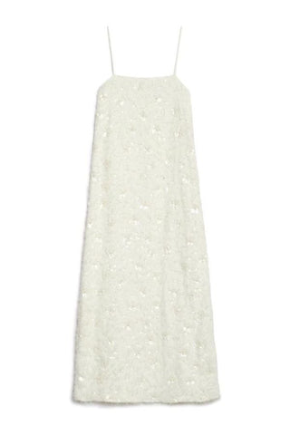 Agatha Embellished Midi Dress | Ivory